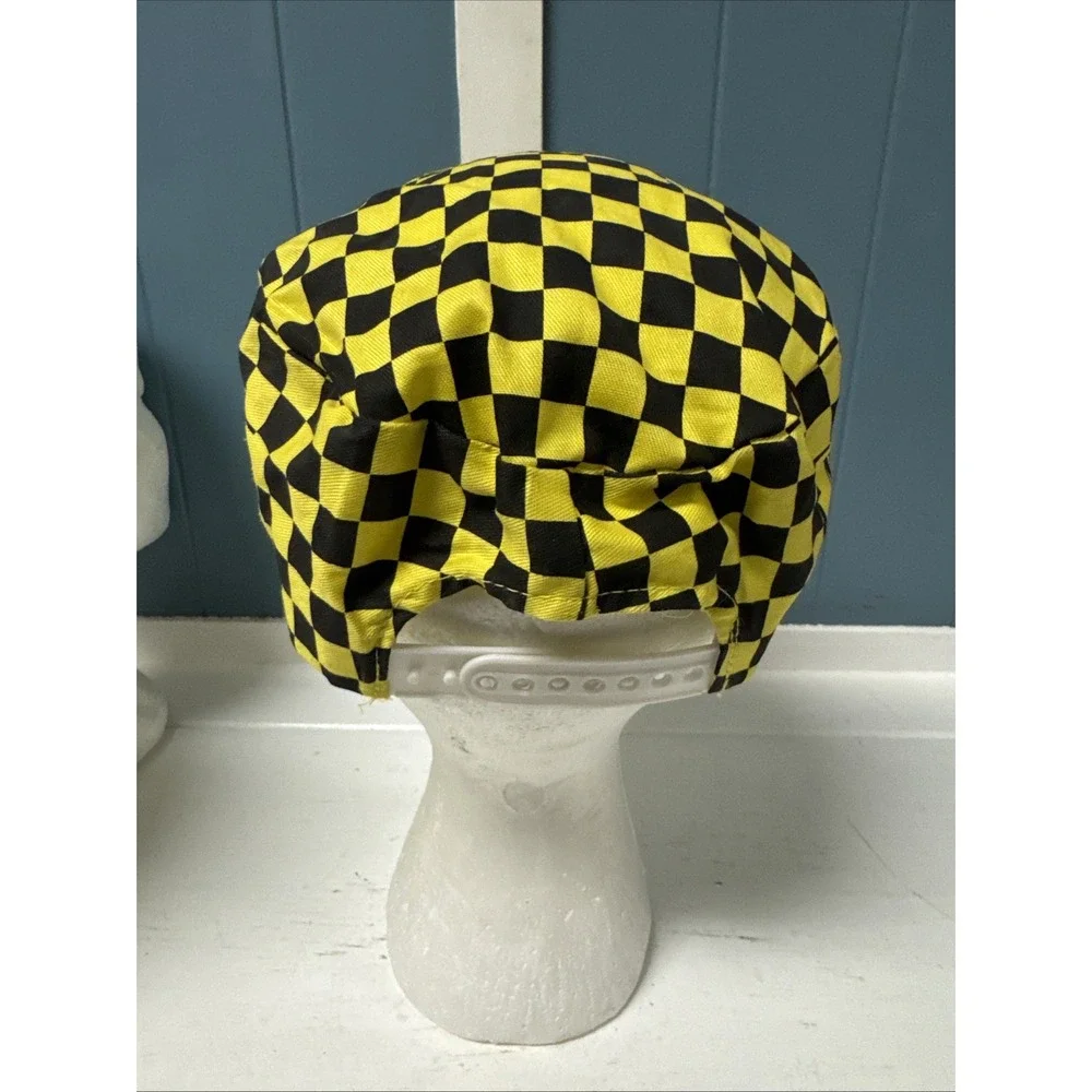 VTG New York Casino Snapback Painters Hat Yellow Black Checkered Las Vegas Hotel